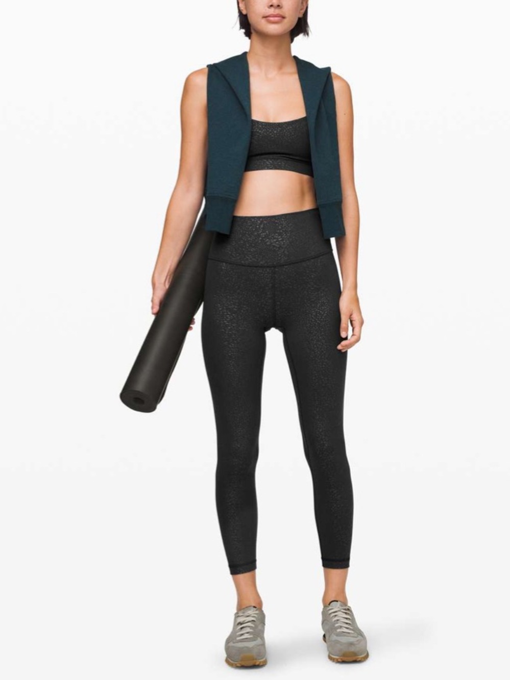 Lululemon Align Pant II 25" Polar Shift Emboss Black Size 2